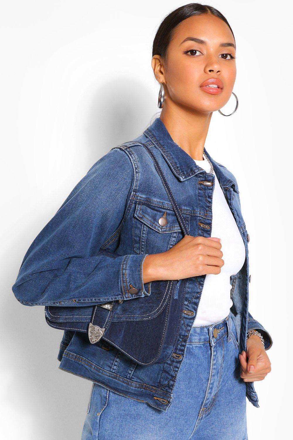 Stretch denim shop jacket womens